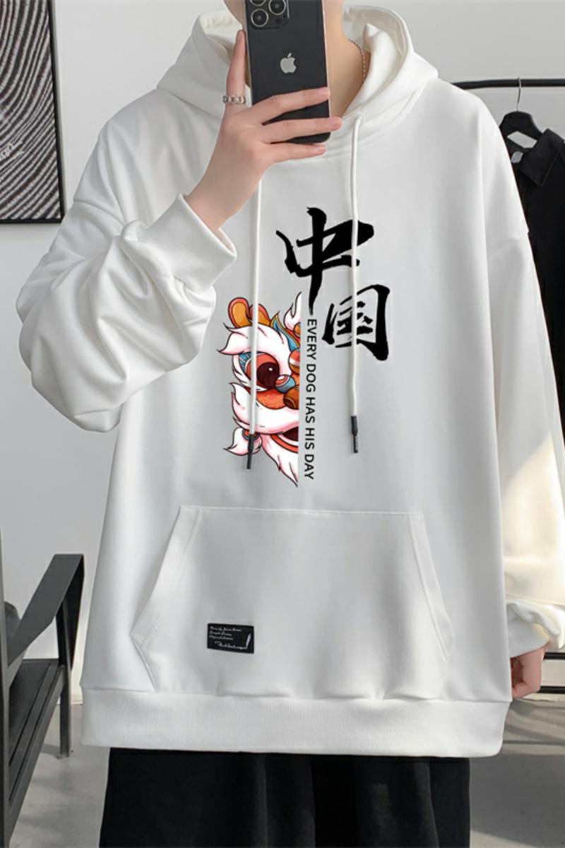 WY936-P38卫衣男春秋款潮流美式港风ins潮牌宽松秋季连帽外套,男装卫衣,电商D310（原电商305）