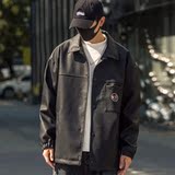 JK285-P100潮牌日系仿皮衣秋冬季时尚休闲港风男士穿搭夹克外套，男装皮衣，电商D310（原电商305）