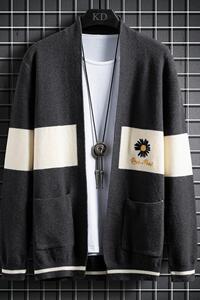 9066-P60针织开衫男士毛衣外套线衣韩版潮流ins休闲针织衫男图片