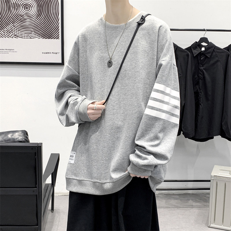 中性风81514-P55潮男卫衣ins春秋无帽上衣潮流宽松百搭潮牌外套韩图片