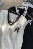 M092-P48针织背心男秋冬字母V领毛衣男马甲冬季ins宽松日系慵懒，男装背心/马甲，电商D310（原电商305）