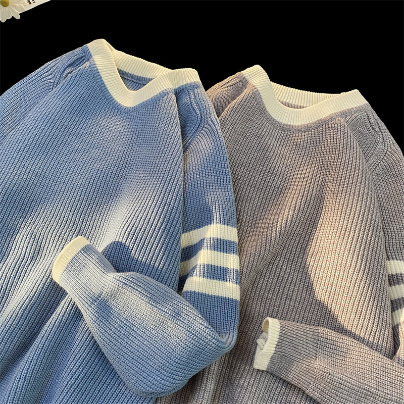 M873-P55港风毛衣男ins潮牌设计感小众针织衫潮秋冬新款情侣外套，男装针织衫/毛衣，电商D310（原电商305）