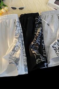 现货K060-P33小熊五5分短裤男士美式阔腿夏季潮牌男款休闲运图片