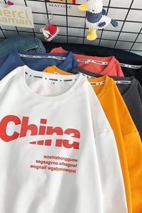 8551-P38圆领套头卫衣男潮嘻哈ins韩版潮流宽松港风潮牌休闲外套图片