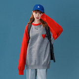 M815-P55日系复古慵懒针织衫ins情侣装毛衣男女港风宽松古着外套，男装针织衫/毛衣，电商D310（原电商305）