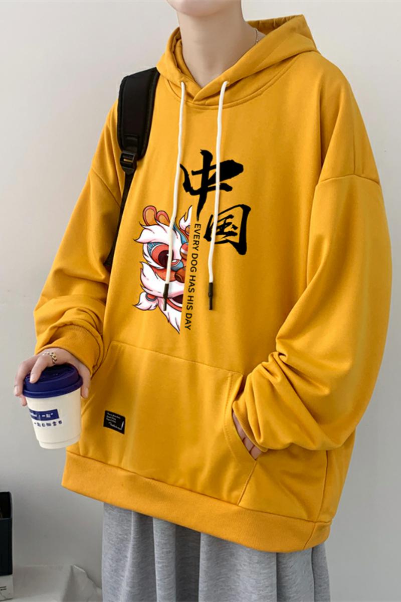 WY936-P38卫衣男春秋款潮流美式港风ins潮牌宽松秋季连帽外套,男装卫衣,电商D310（原电商305）