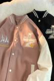 JK27-P75棒球服外套男秋季港风宽松pu仿皮上衣美式拼色夹克痞帅，男装夹克，电商D310（原电商305）