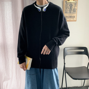 M701-P43纯色毛衣男士秋冬季外套休闲宽松针织衫情侣港风男装