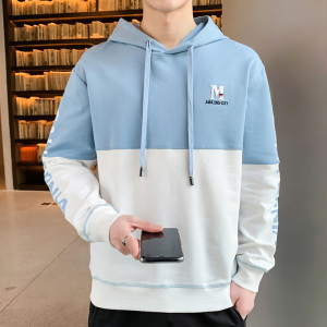 W031男士连帽卫衣春秋款潮流ins宽松春季2021新款外套图片