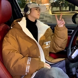 79002-P235控328标90绒子港风连帽羽绒服男款冬季加厚绣标外套，男装羽绒服，电商D310（原电商305）