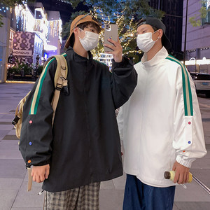 JK653-P75港风外套男士春秋季宽松大码上衣男装韩版潮流休闲夹克图片
