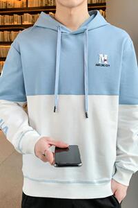 W031男士连帽卫衣春秋款潮流ins宽松春季2021新款外套图片