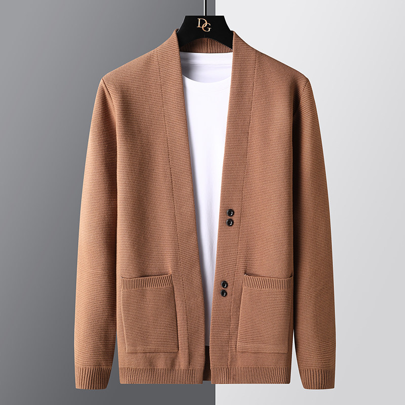 9056-P65纯色开衫毛衣男秋季韩版潮流针织宽松外套ins港风春秋，男装针织衫/毛衣，电商D310（原电商305）