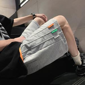 现货51020-P38复古抽绳休闲短裤女港风高级感宽松直筒运图片