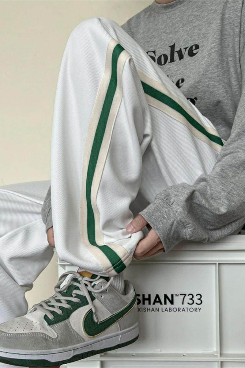 K882-P45纯色百搭直筒运动裤港风宽松拖地裤长裤男休闲韩版卫裤,男装休闲裤,电商D310（原电商305）