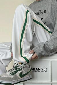 K882-P45纯色百搭直筒运动裤港风宽松拖地裤长裤男休闲韩版卫裤图片