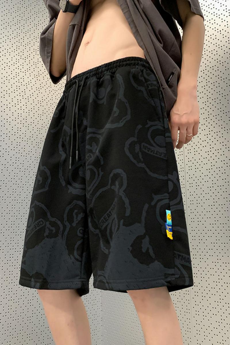 5030-P38休闲短裤男夏季薄款潮牌运动中裤潮流宽松裤子港风,男装休闲裤,电商D310（原电商305）
