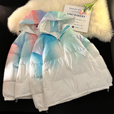 M009-特P95渐变棉服男女冬季新款棉衣外套ins潮设计感港风棉袄，男装棉衣，电商D310（原电商305）
