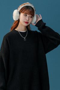M869-P55毛衣男宽松韩版潮流港风ins百搭情侣男女百搭纯色针织衫图片