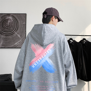 WY937-P40卫衣男潮牌ins春秋款连帽外套美式高街痞帅上衣宽松港风
