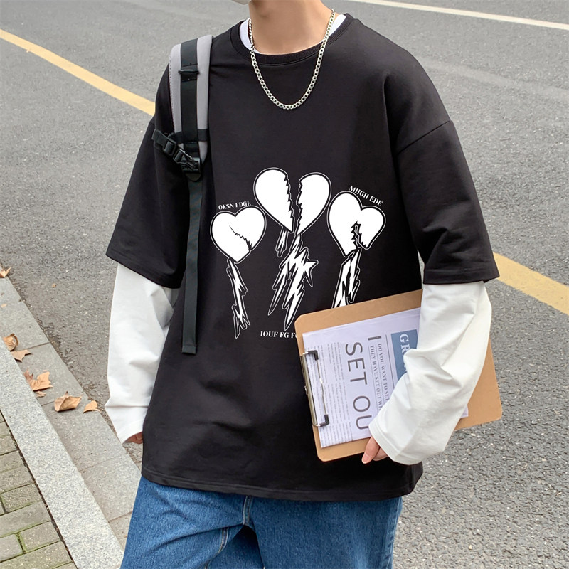 D35复古港风圆领卫衣男士春季潮牌ins宽松内搭无帽打底衫,男装卫衣,电商D310（原电商305）