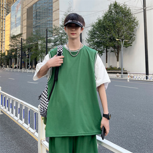 现货TZ01-P40篮球服套装女生假两件宽松球衣男比赛队服运图片