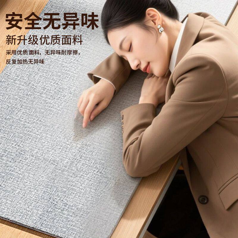 新款加热桌面垫暖桌垫亚麻桌面办公室速热暖桌垫写字桌学生暖手垫