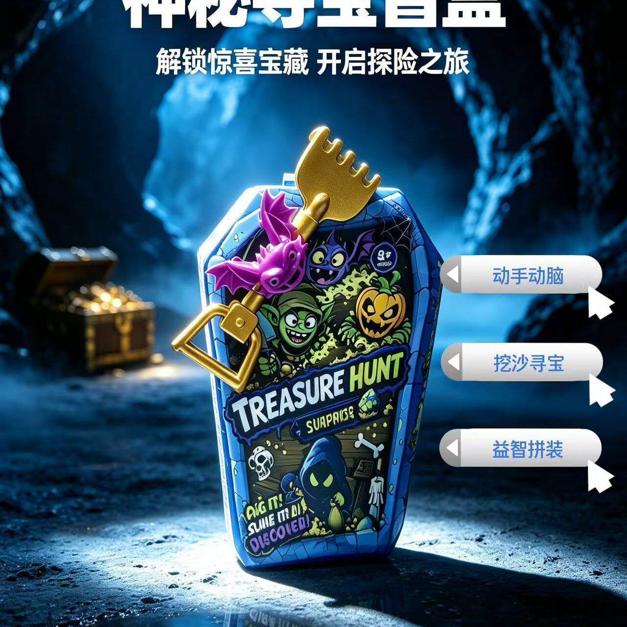 3僵尸挖沙寻宝佩琪奇家族小猪乔治玩具拼装房子电动智能互动家具
