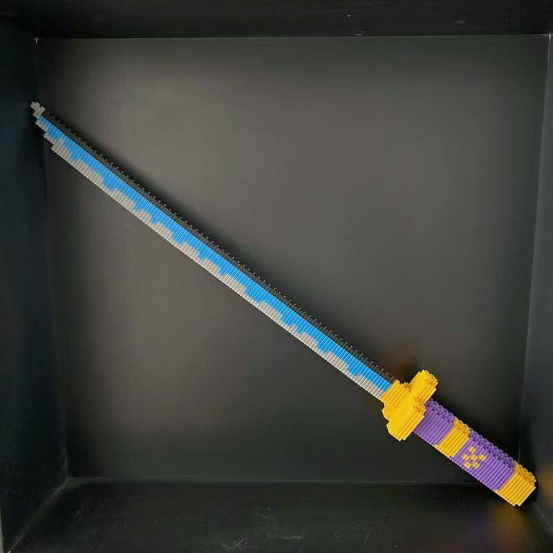 25年新款超长索隆同款武士刀积木玩具小颗粒串联拼接摆件男孩礼物