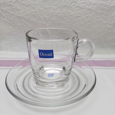 卡布奇诺咖啡把杯带底碟花茶杯