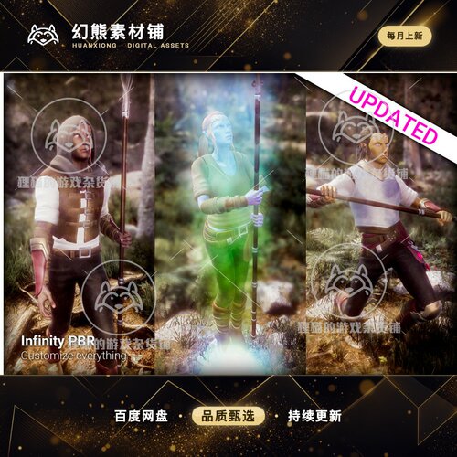 Unity Elf Character Male Female Fantasy RPG 4.3.4 精灵人物