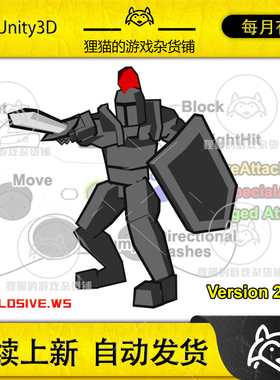 Unity Knight Warrior Mecanim Animation Pack 2.7.1