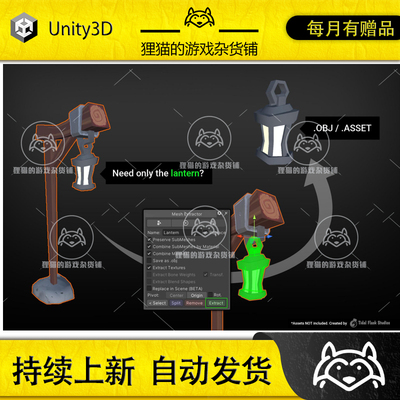 Unity Mesh Extractor 2 Separate meshes materials 2.0.14 包更