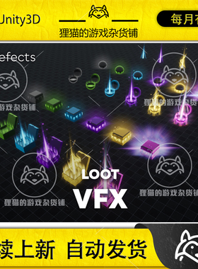 Unity Loot VFX 1.0.2023 宝箱开启时风格化特效包