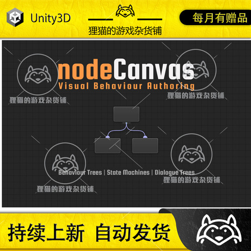 Unity NodeCanvas 3.3.3 可视化节点编程框架工具插件