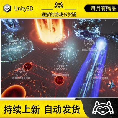 Unity Realistic ARPG VFX Starter Pack Fire Spells 2.1 包更