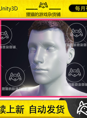 Unity Greyson Hair Male from Tafi 1.3 男性头发素材