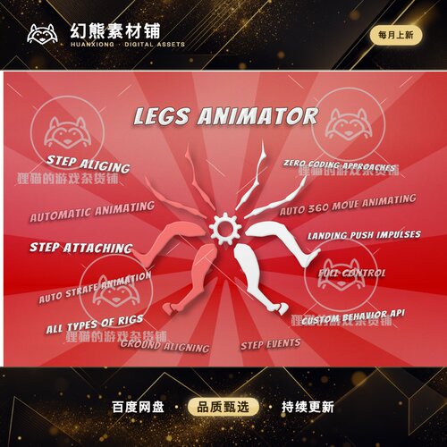 Unity 最新版 Legs Animator 1.0.4.6 腿部动作动画控制插件
