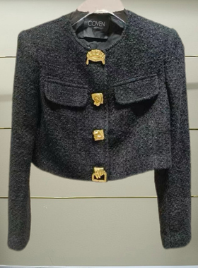 漳正品2025秋季CSA3046030-250黑色气质外套2990