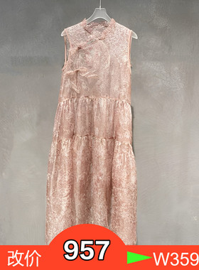 正品2023夏季新款中式无袖连衣裙BBC213J418-230