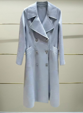 州正品2025冬季新款粉蓝呢料大衣CSA4345312-250-6690