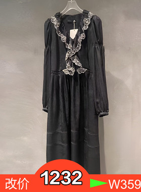 正品2023年秋季新款V领连衣裙BBC314J301-230