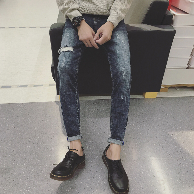Jeans pour adolescent pieds Slim BWXD pour automne - Ref 1485009 Image 1