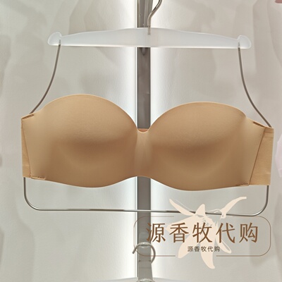 爱慕26SS无肩带防滑1/2半杯软托光面无痕抹胸文胸内衣女 AM11C591