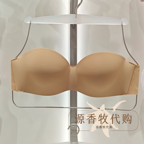 爱慕26SS无肩带防滑1/2半杯软托光面无痕抹胸文胸内衣女 AM11C591