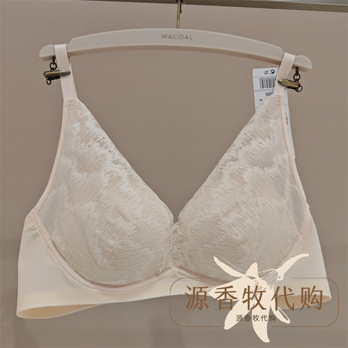 WACOAL华歌尔 WB12H5涟漪3/4无钢圈模杯蕾丝舒适聚拢文胸内衣女士