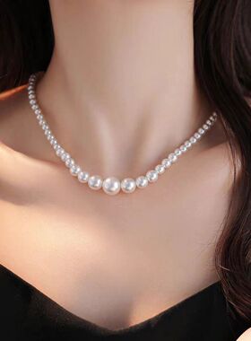 可带在衣领外的中长款毛衣链