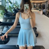 带胸垫跳操夏季 高强度运动背心 健身跑步瑜伽 心动桃桃 CornBaby