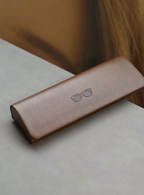 近视镜眼镜盒太阳镜墨镜pu抗压复古高级感高颜值抗压便携手工磁铁