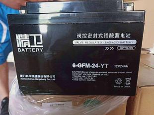 直流屏配电柜UPS专用包 24YT深循环电池12V24AH GFM 精卫蓄电池6